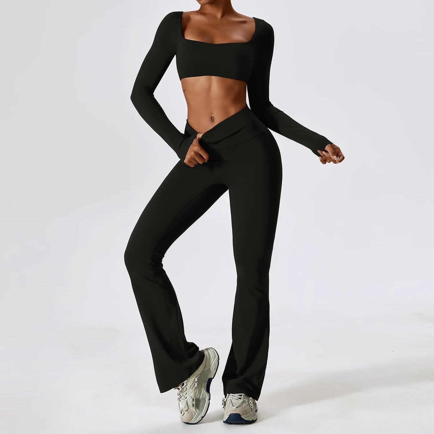  Ensemble de Yoga 2 Pièces Sans Couture – Confort & Style au Quotidien